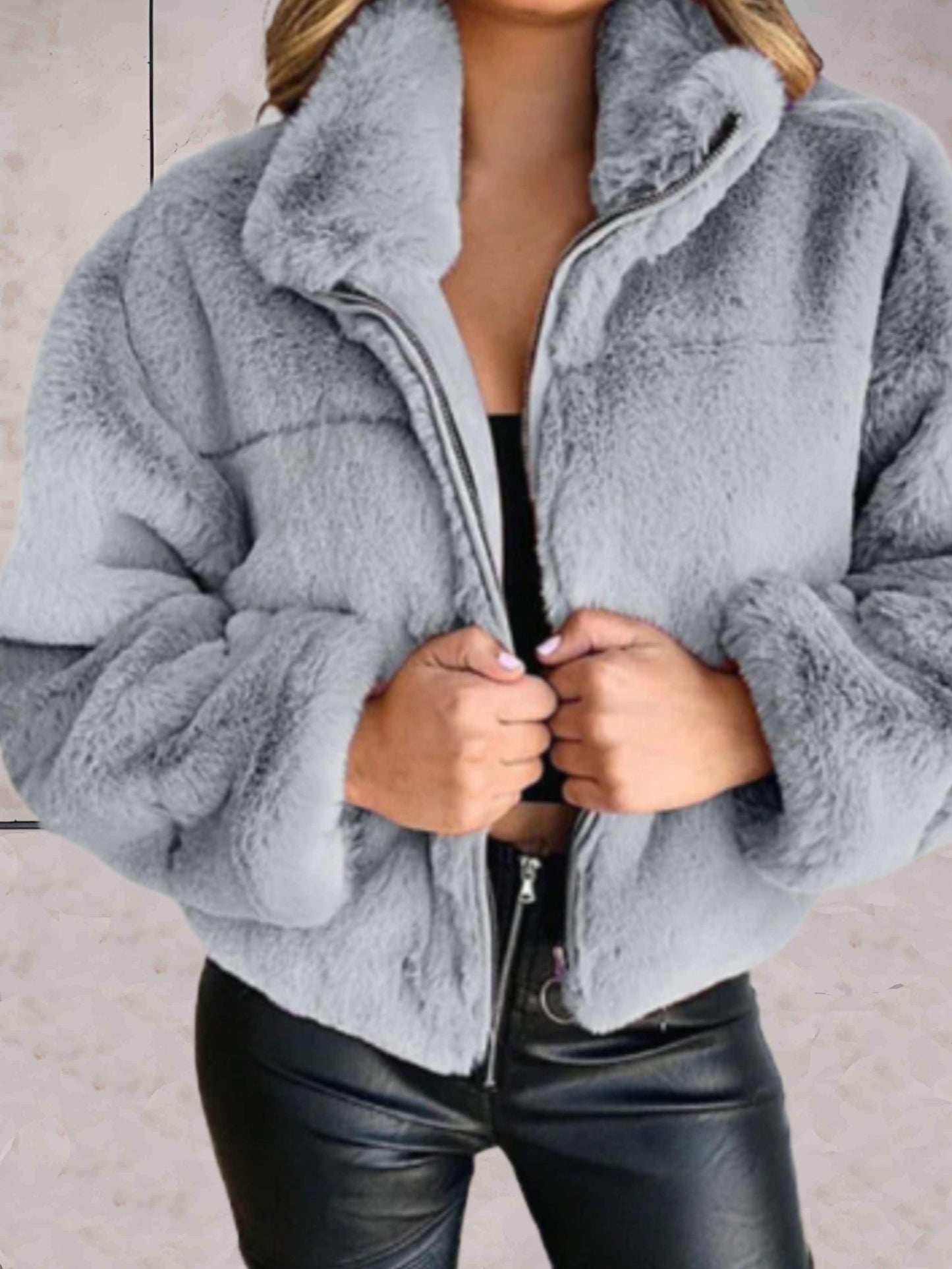 Street Wave Soft Plush Puffer Jacket For Women Effortless Chic Warmth And Cozy Comfort