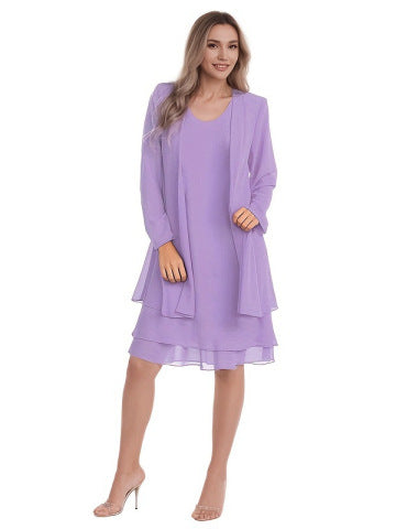 Street Wave Plus Size Dress And Jacket Set For Women Formal Evening Wear