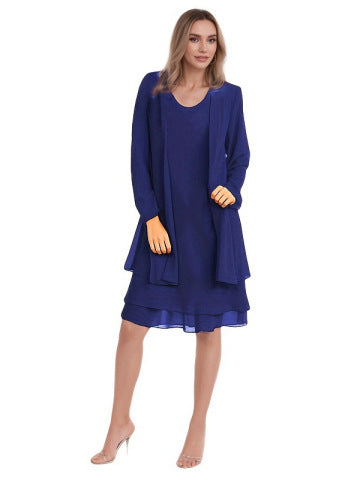 Street Wave Plus Size Dress And Jacket Set For Women Formal Evening Wear