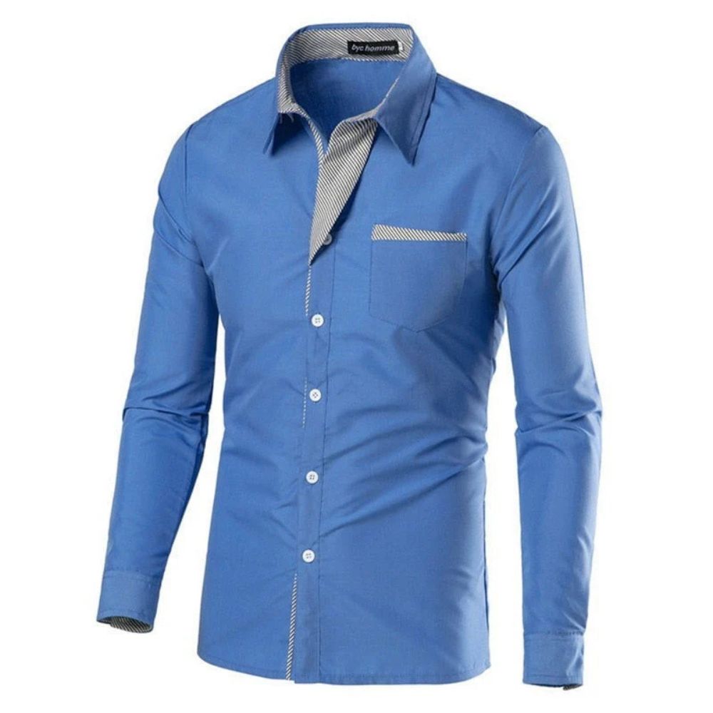 Streetwave Slim Fit Dress Shirt For Men Warm Comfort Office Wear Versatile Everyday