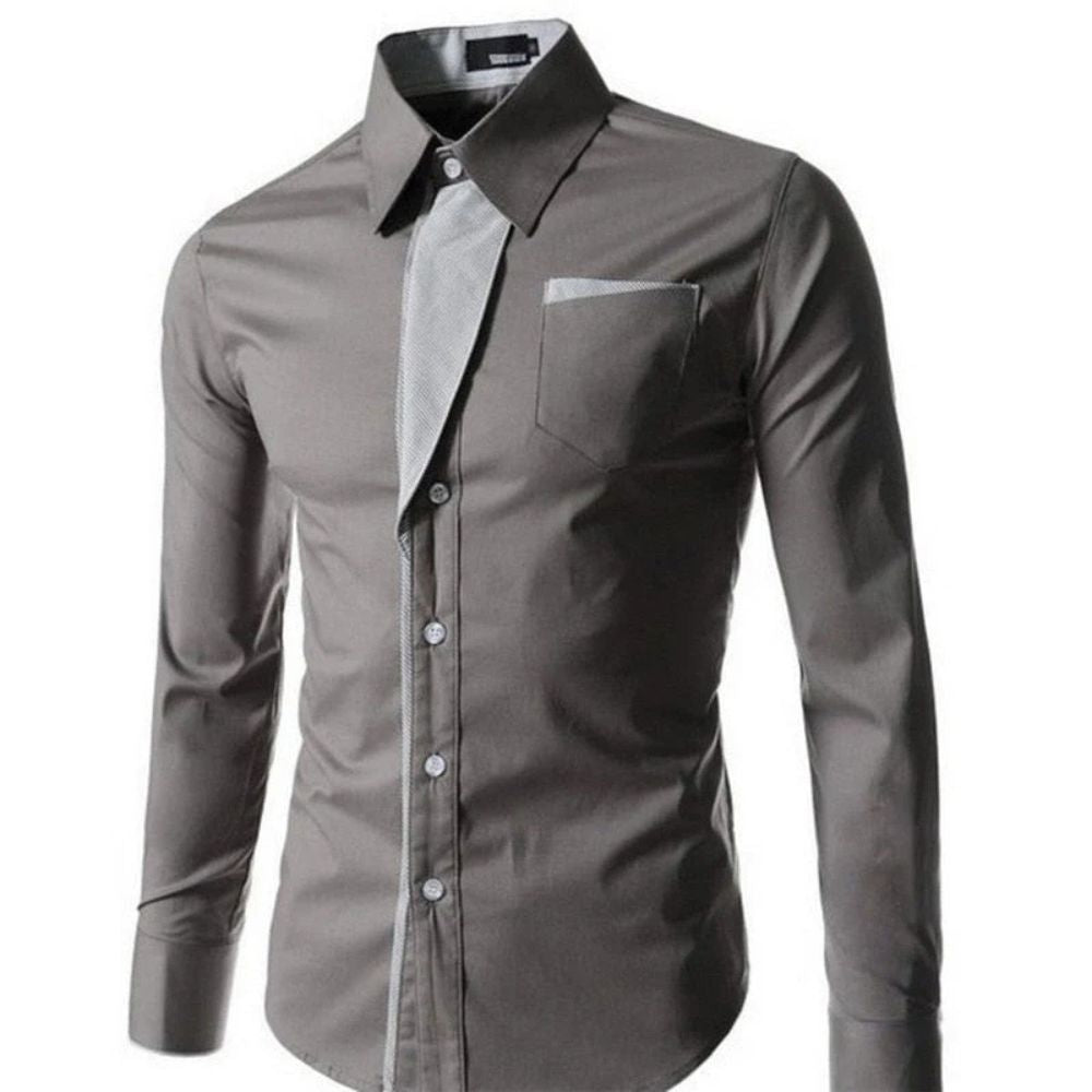 Streetwave Slim Fit Dress Shirt For Men Warm Comfort Office Wear Versatile Everyday