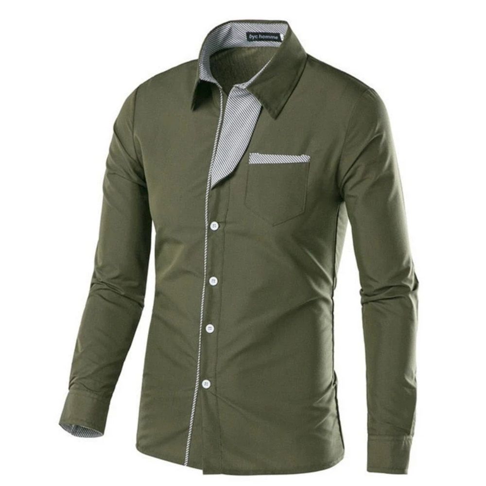 Streetwave Slim Fit Dress Shirt For Men Warm Comfort Office Wear Versatile Everyday