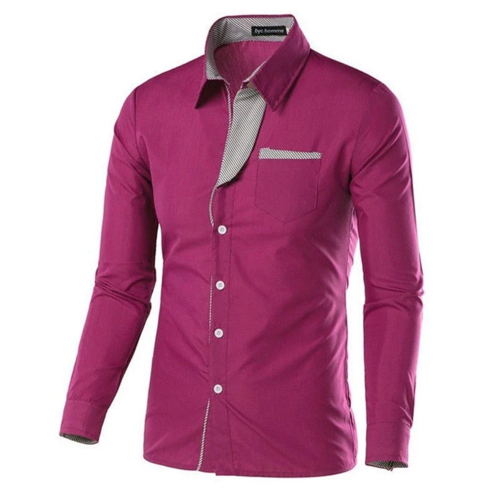 Streetwave Slim Fit Dress Shirt For Men Warm Comfort Office Wear Versatile Everyday