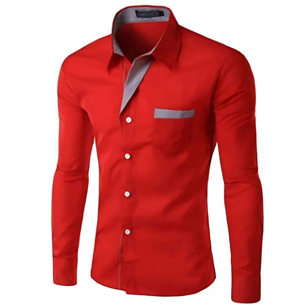 Streetwave Slim Fit Dress Shirt For Men Warm Comfort Office Wear Versatile Everyday