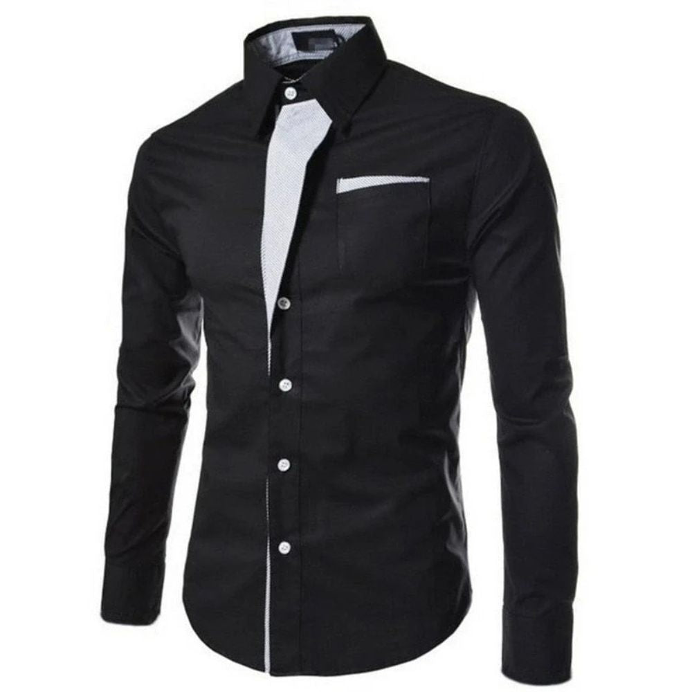 Streetwave Slim Fit Dress Shirt For Men Warm Comfort Office Wear Versatile Everyday