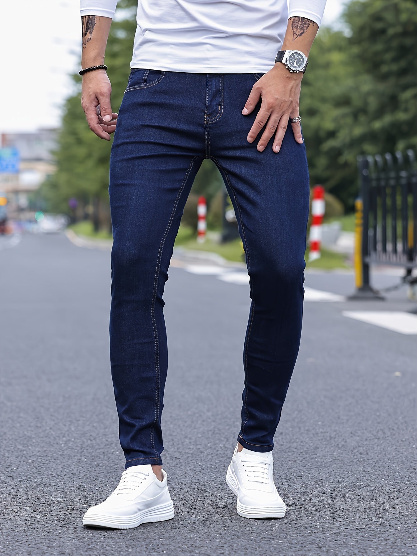 Aldo Slim Fit Stretch Jeans For Men With Elastic Denim For All Day Comfort And Mobility