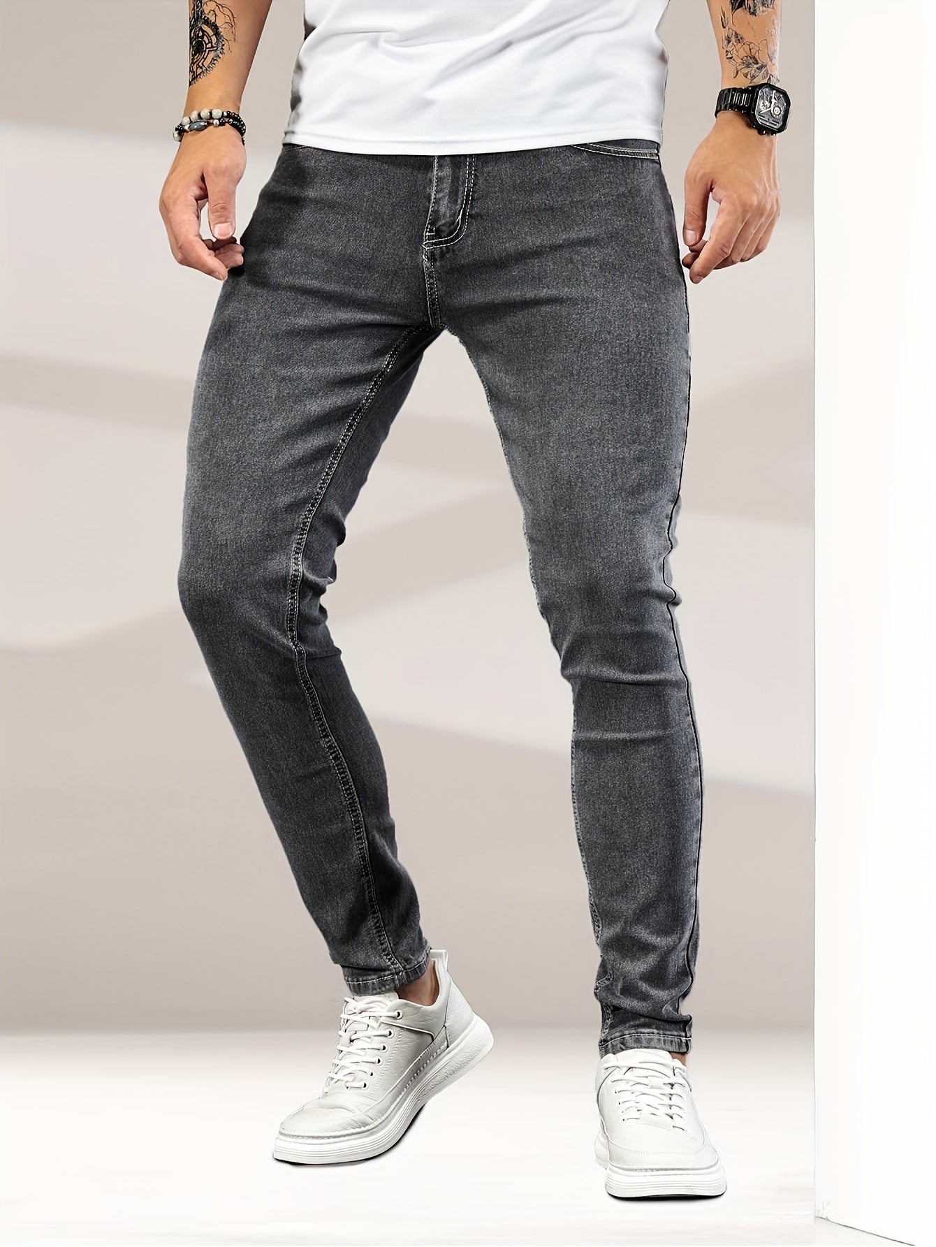 Aldo Slim Fit Stretch Jeans For Men With Elastic Denim For All Day Comfort And Mobility
