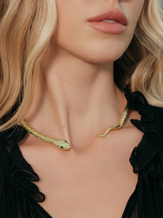 Snake Shaped Choker Necklace - Street-Wave
