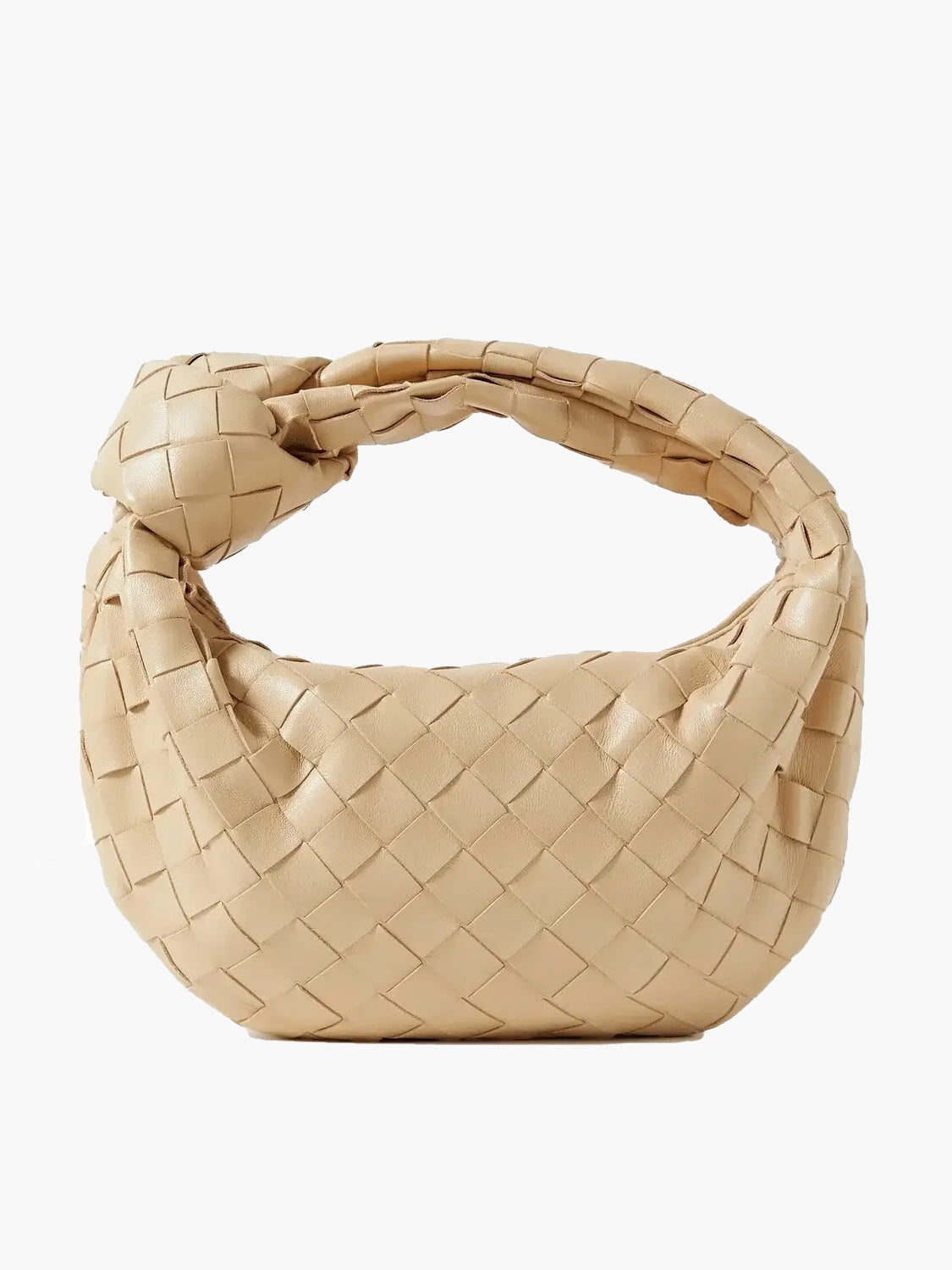 Street-wave Metallic Woven Handbag Luxurious Braided Leather Bag For Fashionable Women