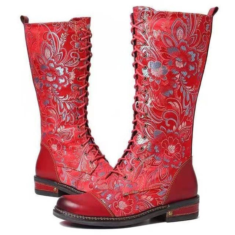 Streetwave Orthopedic Womens Boots All Weather Comfort And Support Fashionable Floral Design