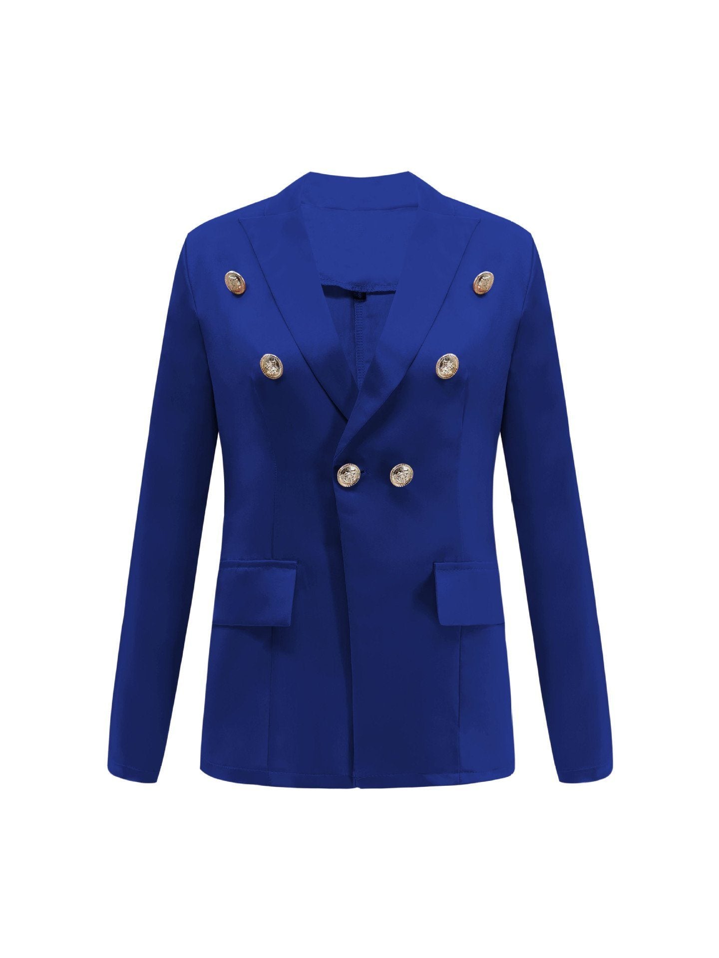 Street-wave Pink Double-Breasted Blazer With Button Detailing For Women Elegant Workwear