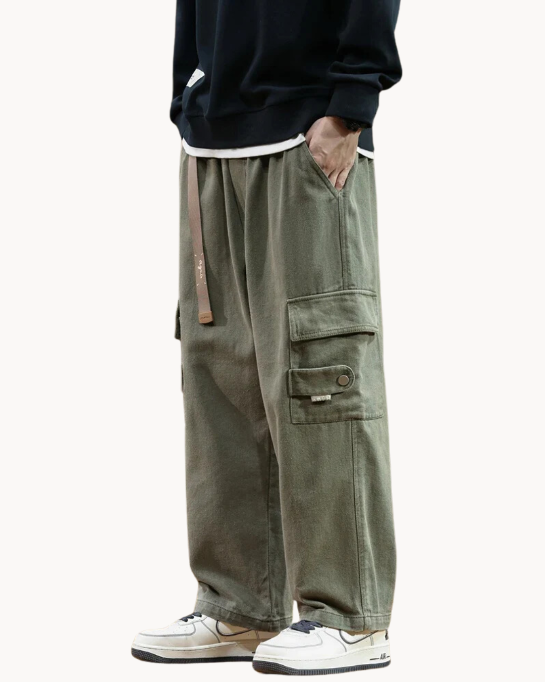 Street-wave Men's Summer Joggers Breathable Loose Fit Cargo Pants for Casual Comfort