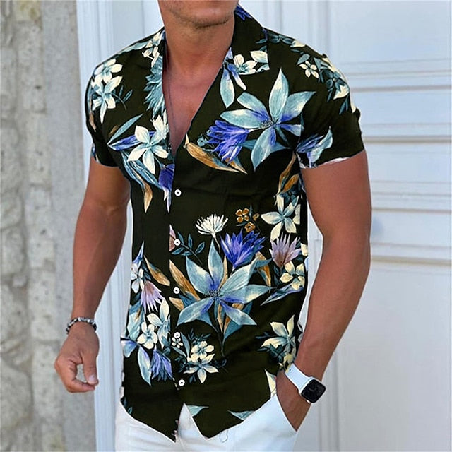 Street Wave Sibrand Floral Print Men's Shirt Lightweight Breathable Summer Style For Men
