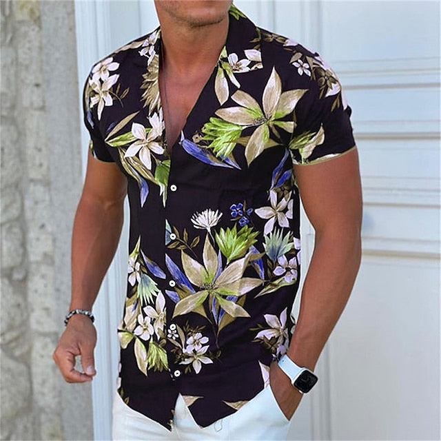 Street Wave Sibrand Floral Print Men's Shirt Lightweight Breathable Summer Style For Men
