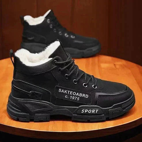 Street-wave Men's Leather Boots With Cushioned Insole And Durable Rubber Sole For Style Savvy Gents
