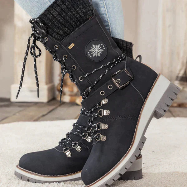 Street-wave Knee High Winter Boots For Women Warm And Stylish With Grippy Sole And Knit Collar