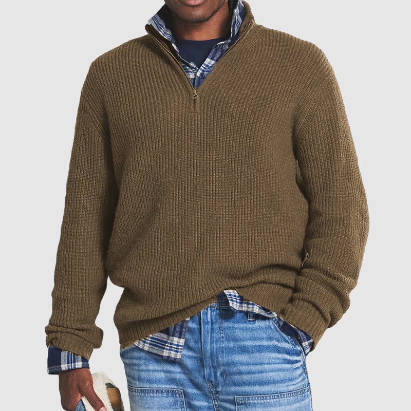 Business Casual Knit Sweater Soft Rib Knit StreetWave Pro