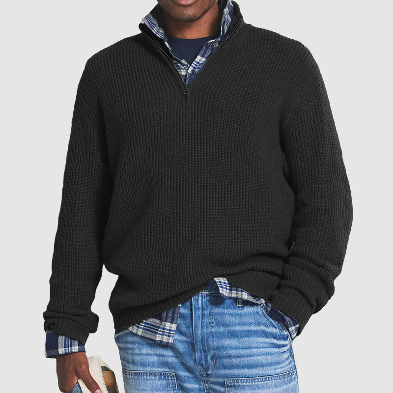 Business Casual Knit Sweater Soft Rib Knit StreetWave Pro