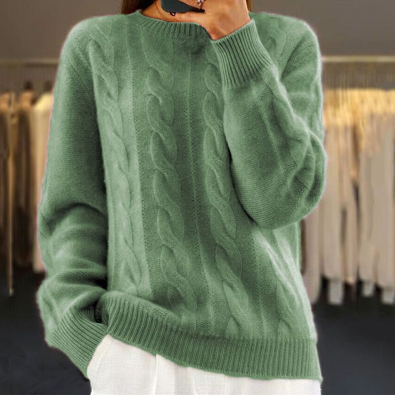Street Wave Cable Knit Sweater For Women Cozy Warmth Versatile Style For Casual To Semi Formal