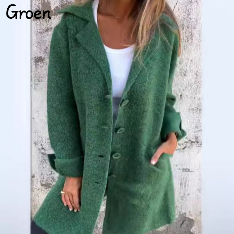 Street-Wave Long Elegant Coat For Women Warm Cozy Outerwear Chic Ladies Fashion Versatile