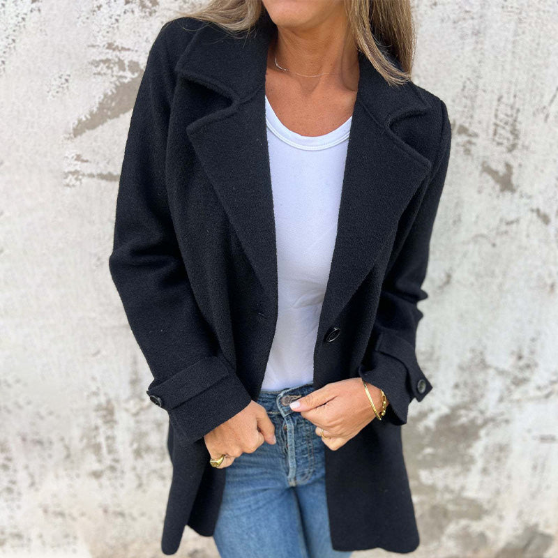 Street-Wave Classic Button Blazer Women Timeless Chic