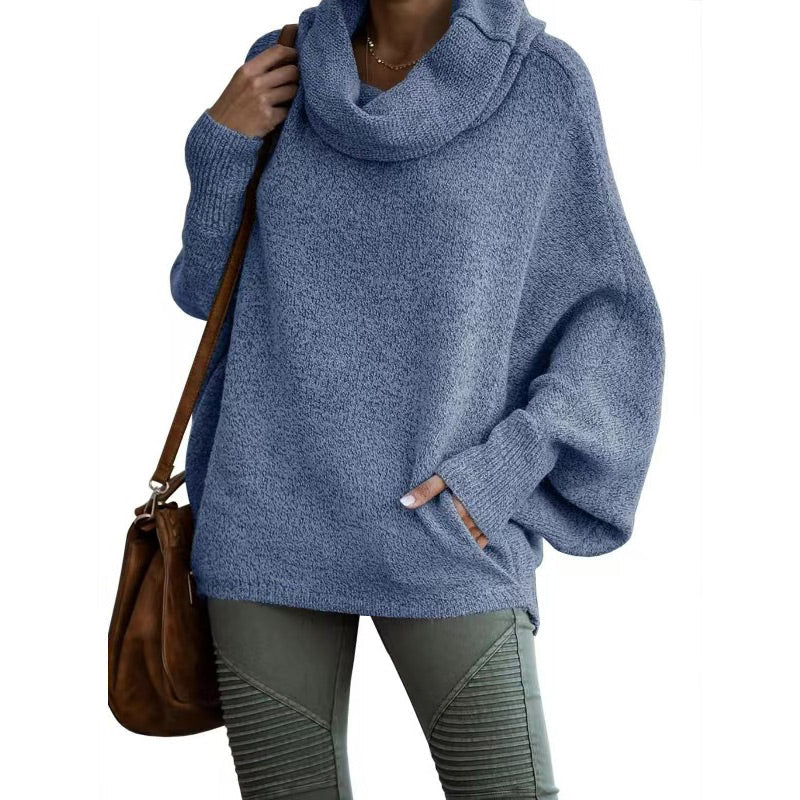 Streetwave Cozy Knit Pullover With High Collar Soft Warmth For Women Fall Winter Essentials