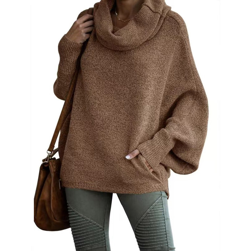 Streetwave Cozy Knit Pullover With High Collar Soft Warmth For Women Fall Winter Essentials