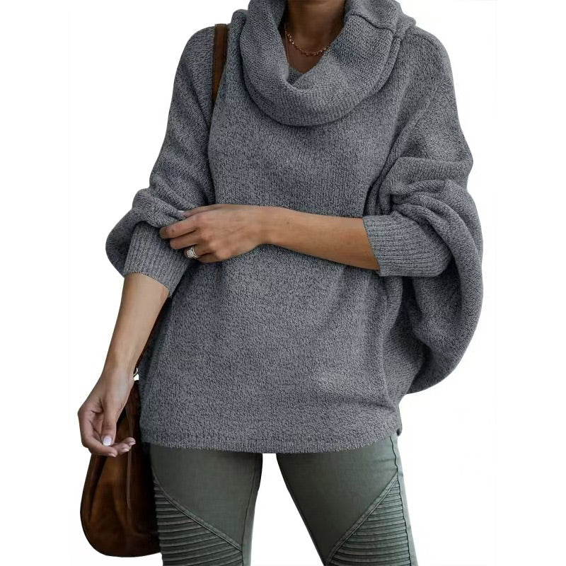 Streetwave Cozy Knit Pullover With High Collar Soft Warmth For Women Fall Winter Essentials