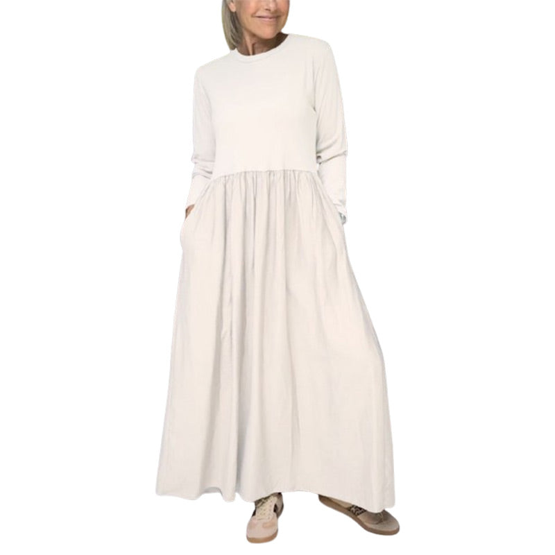 Eliana Knit Long Sleeve Midi Dress For Women Flattering Fit Comfortable Everyday Chic