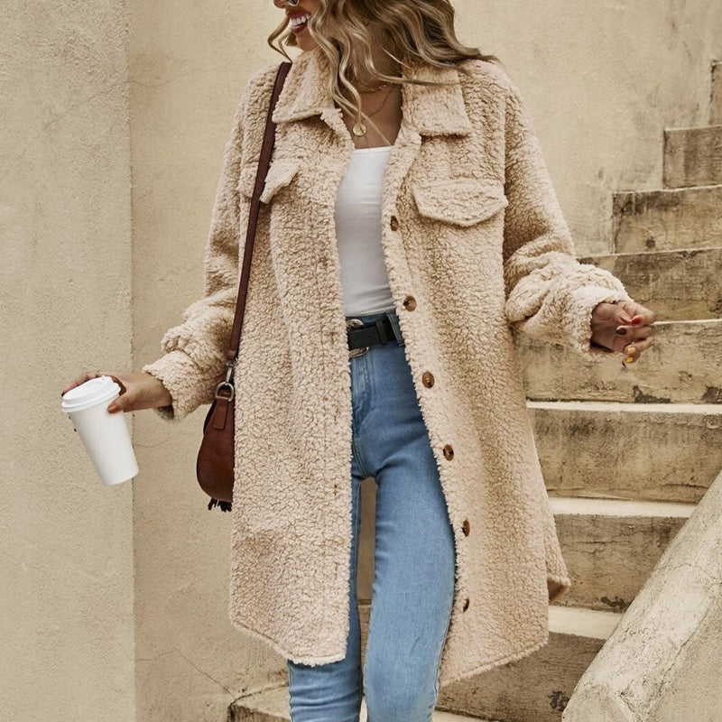 Street-Wave Women Luxury Teddy Coat Cozy Warmth Plush Fleece For Winter Everyday Style And Comfort