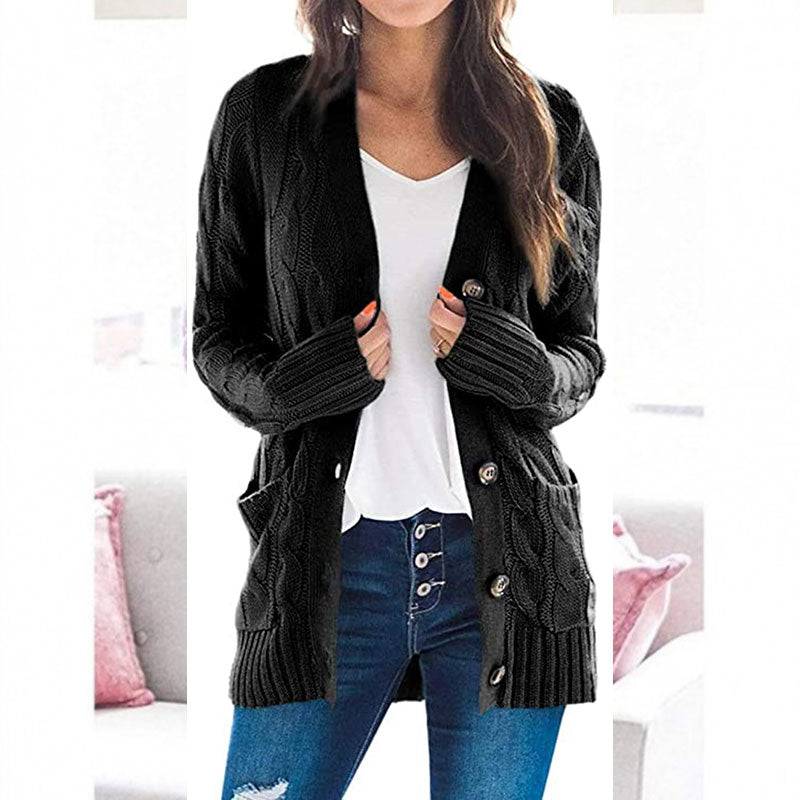 Streetwave Women's Cable Knit Cardigan Versatile Cozy Layer for Work and Weekend