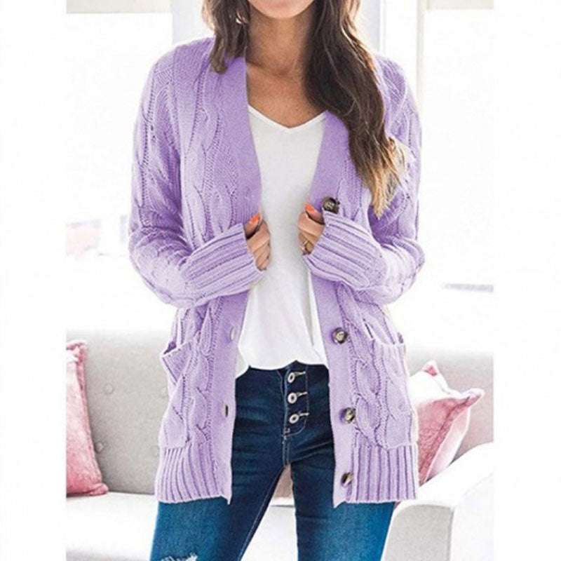 Streetwave Women's Cable Knit Cardigan Versatile Cozy Layer for Work and Weekend