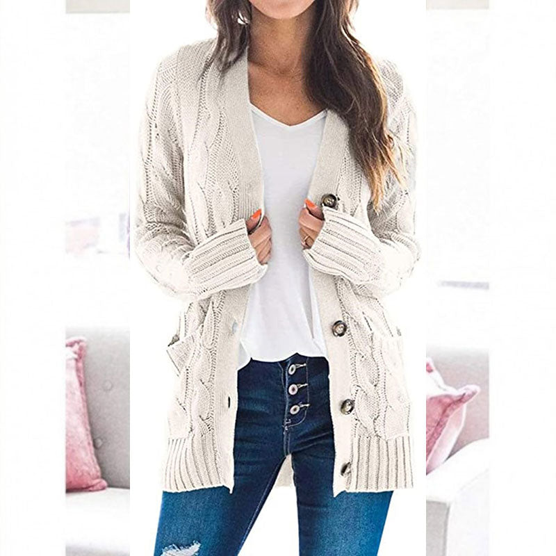 Streetwave Women's Cable Knit Cardigan Versatile Cozy Layer for Work and Weekend