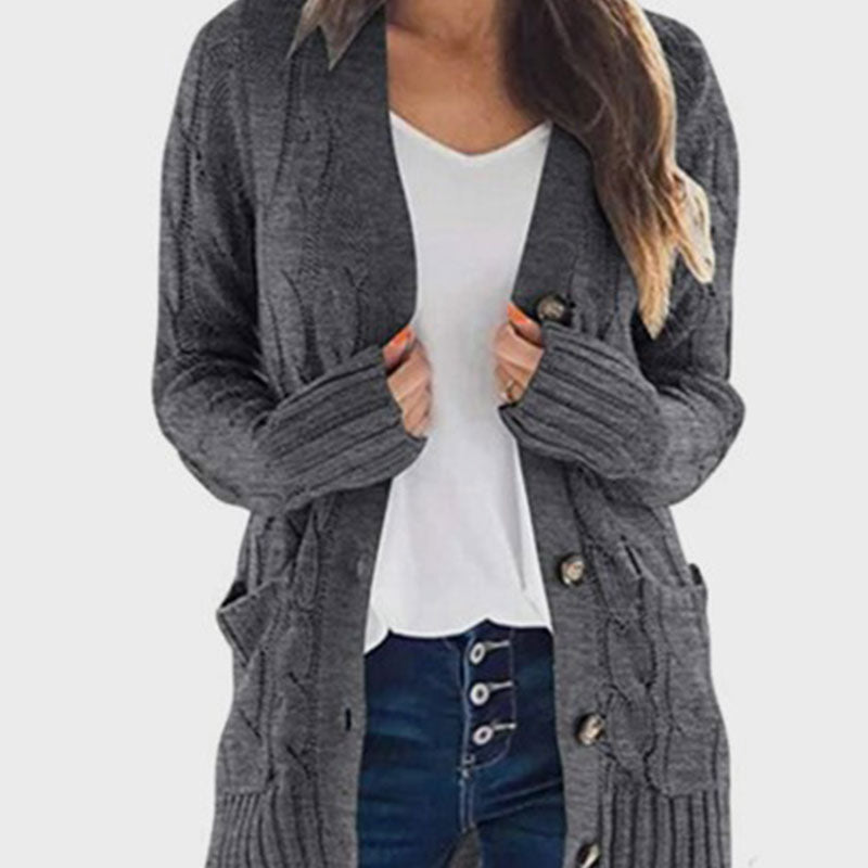 Streetwave Women's Cable Knit Cardigan Versatile Cozy Layer for Work and Weekend