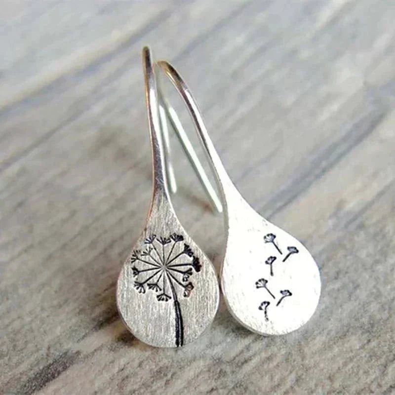 Women's Dandelion Earrings with Sterling Silver and Intricate Design - Street-Wave