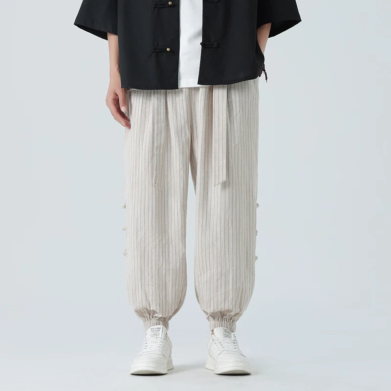 Cotton Linen Pants For Summer By Streetwave Odilo Unisex Breathable Lightweight Comfort