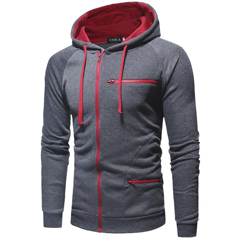 Street-Wave Maximilian Classic Mens Zip Hoodie Breathable Warmth And Movement Outdoor Ready