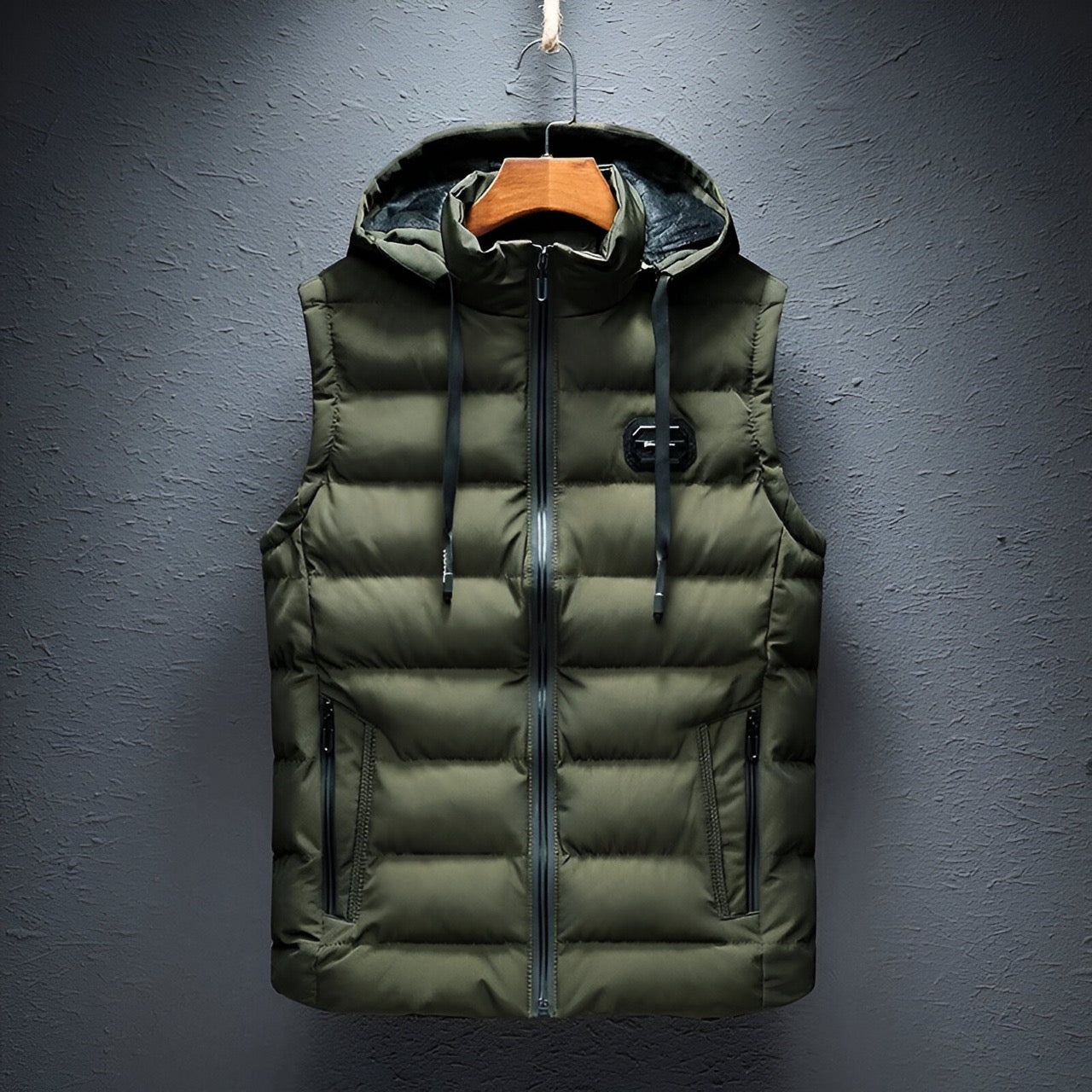 Paul Hooded Puffer Vest For Men With Warm Inner Lining And Modern Streetwear Style