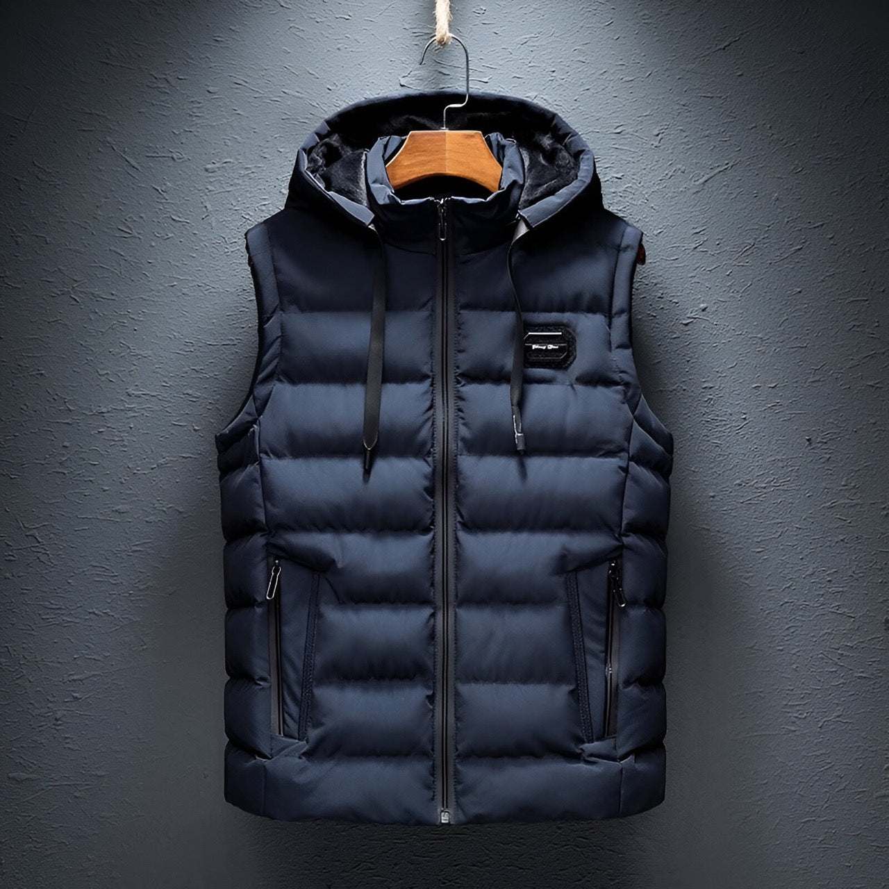 Paul Hooded Puffer Vest For Men With Warm Inner Lining And Modern Streetwear Style