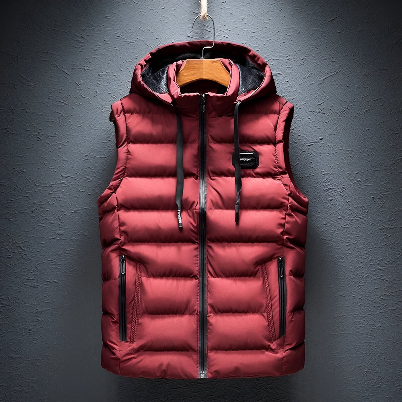 Paul Hooded Puffer Vest For Men With Warm Inner Lining And Modern Streetwear Style