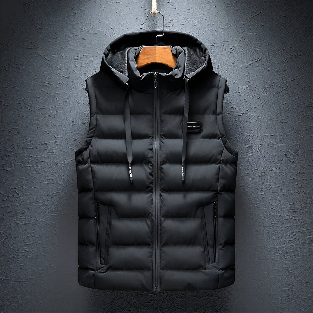 Paul Hooded Puffer Vest For Men With Warm Inner Lining And Modern Streetwear Style