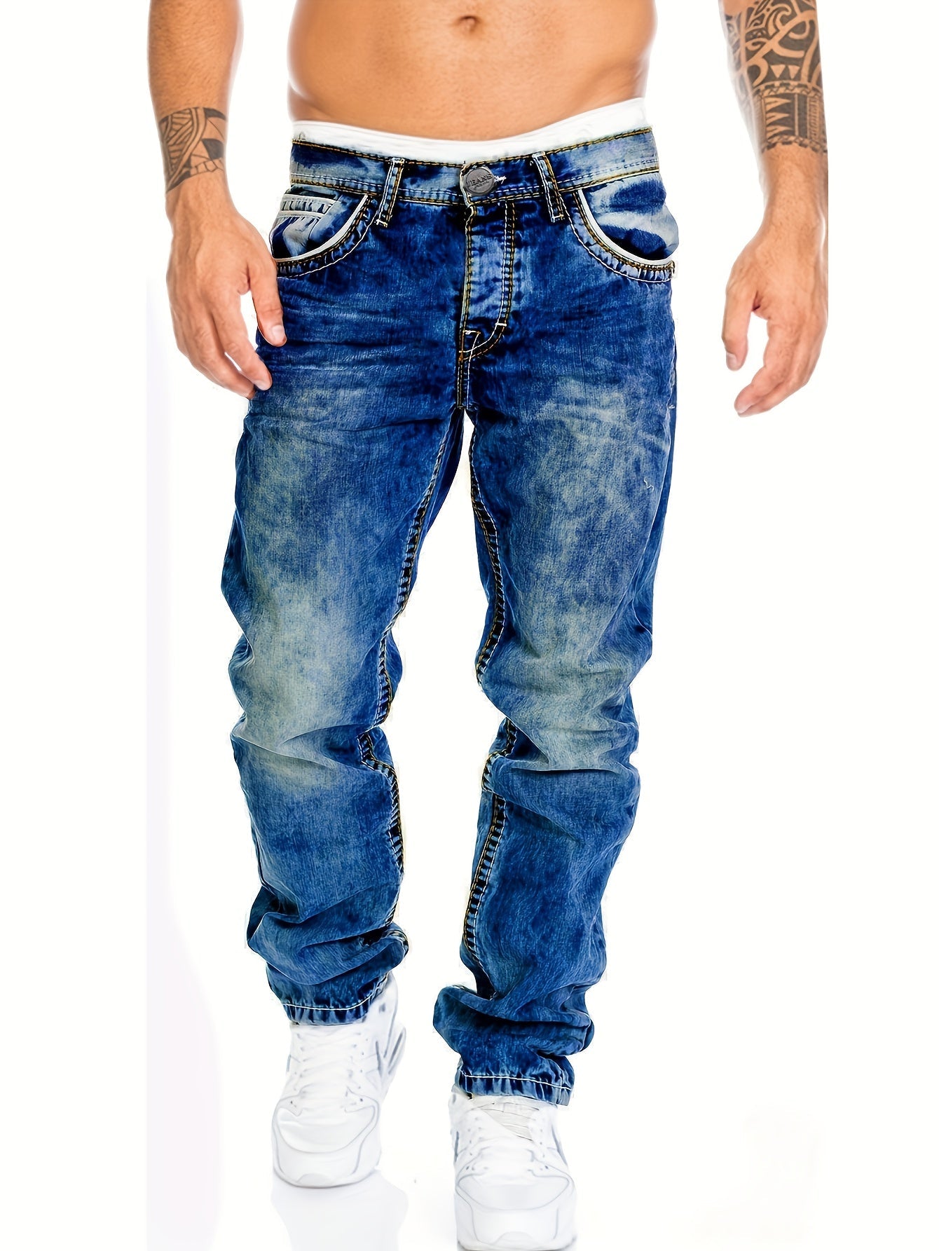 Men's Skinny Jeans Tigreal Premium Slim Fit Stretch Denim For Modern Urban Men By Street-Wave