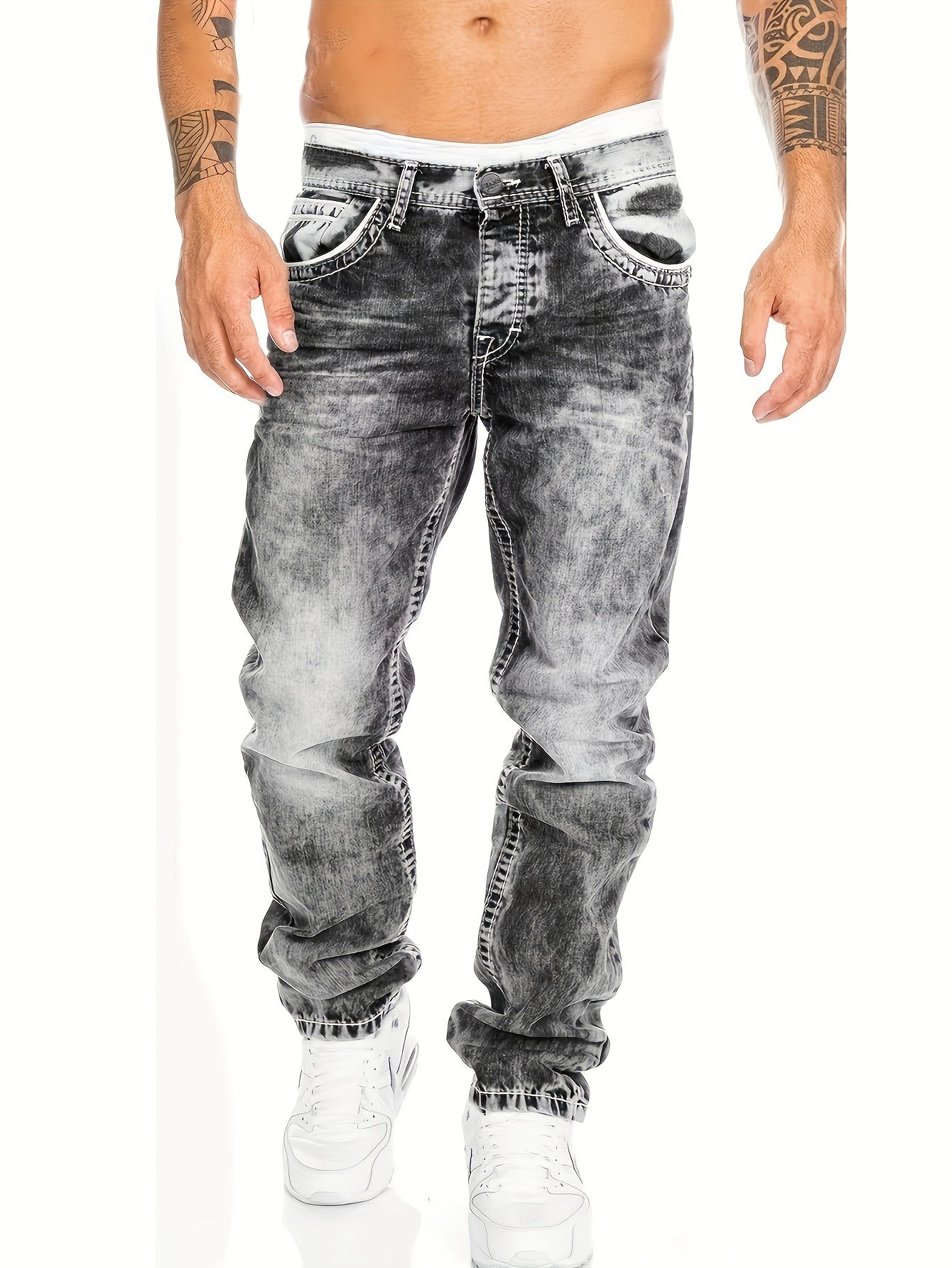 Men's Skinny Jeans Tigreal Premium Slim Fit Stretch Denim For Modern Urban Men By Street-Wave