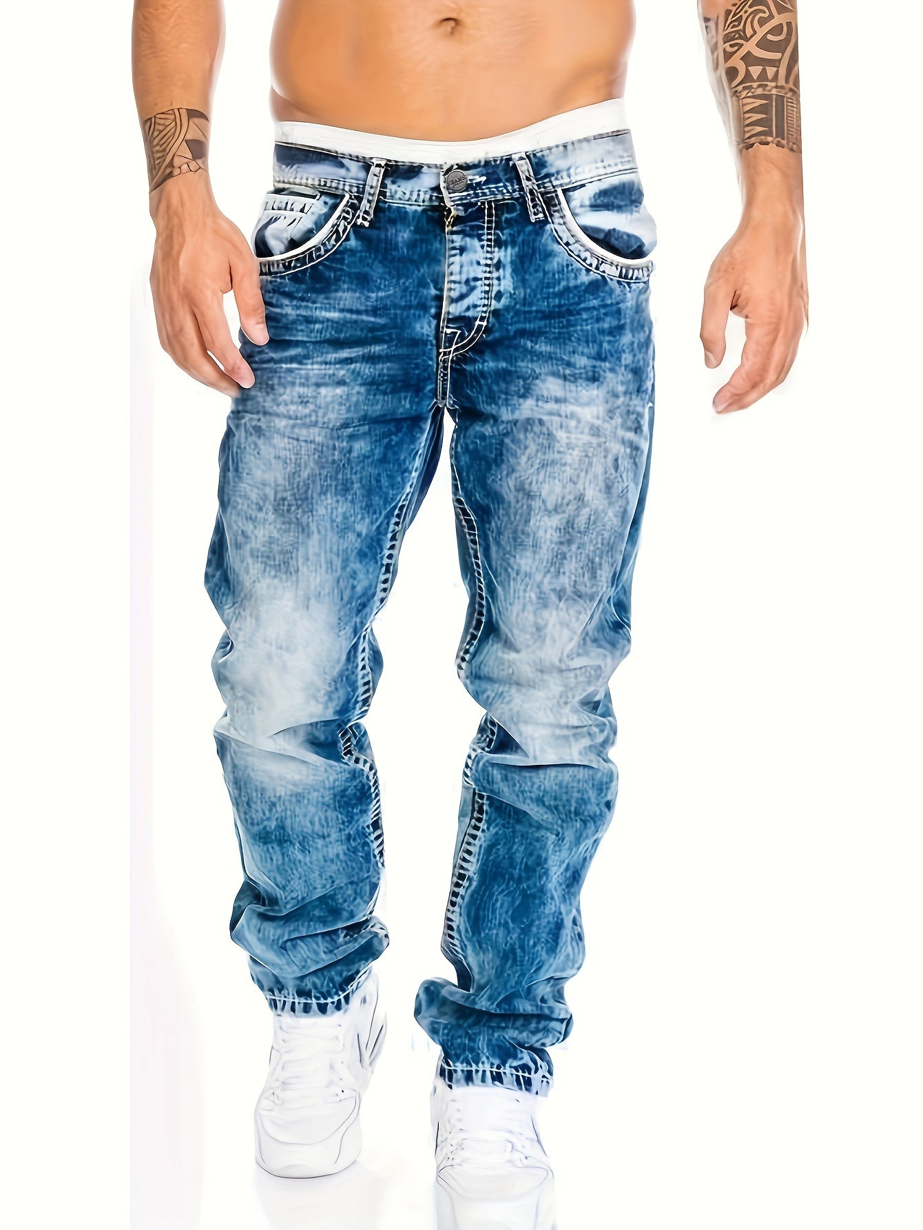 Men's Skinny Jeans Tigreal Premium Slim Fit Stretch Denim For Modern Urban Men By Street-Wave
