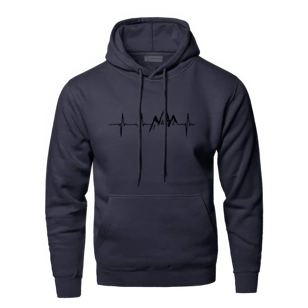 Street Wave Men Mountain Hoodie Waldemar Modern Warm Outdoor Hiking Sweatshirt Adventurers