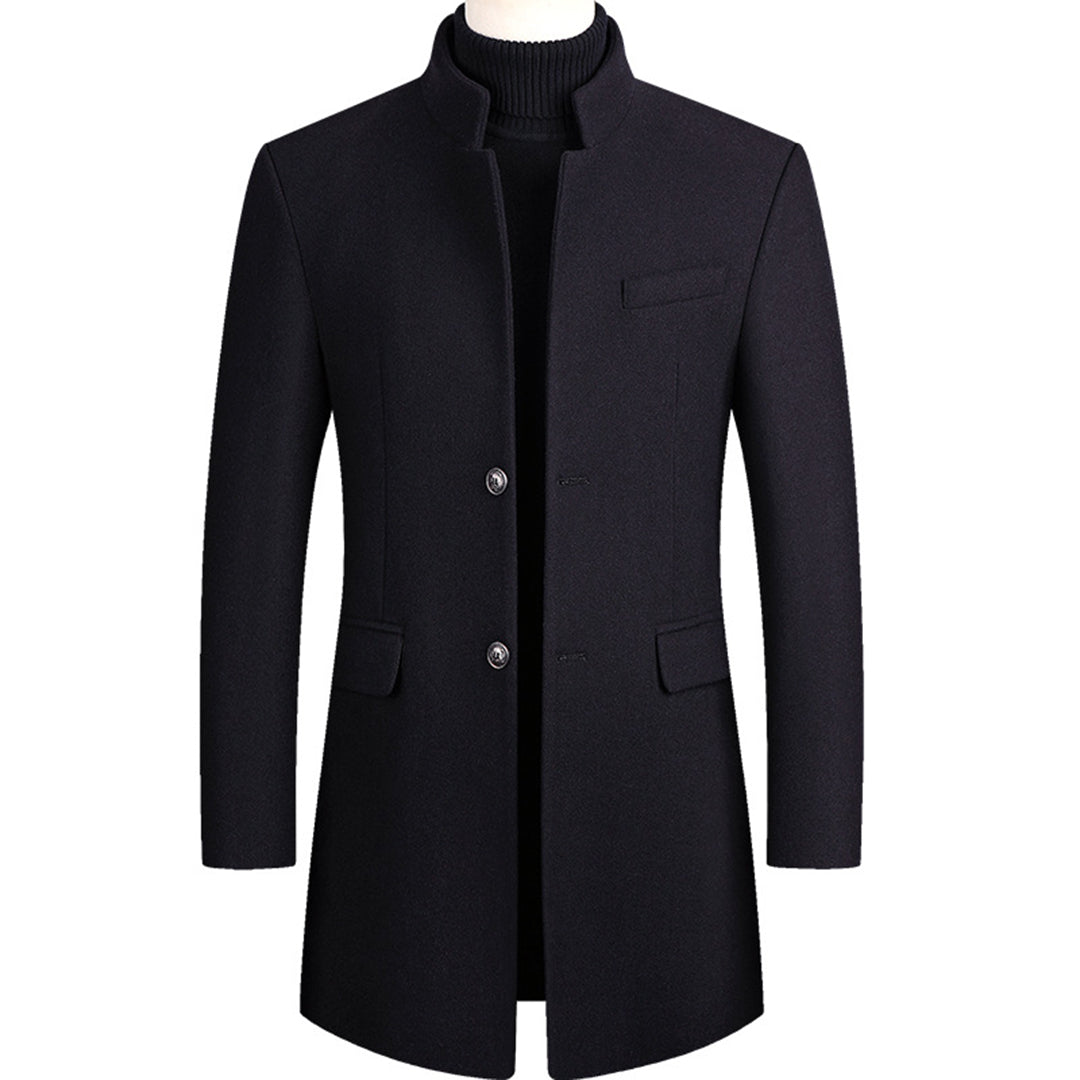 Street-wave Elegant Men's Coat With Quilted Lining, Premium Wool Exterior, Timeless Style