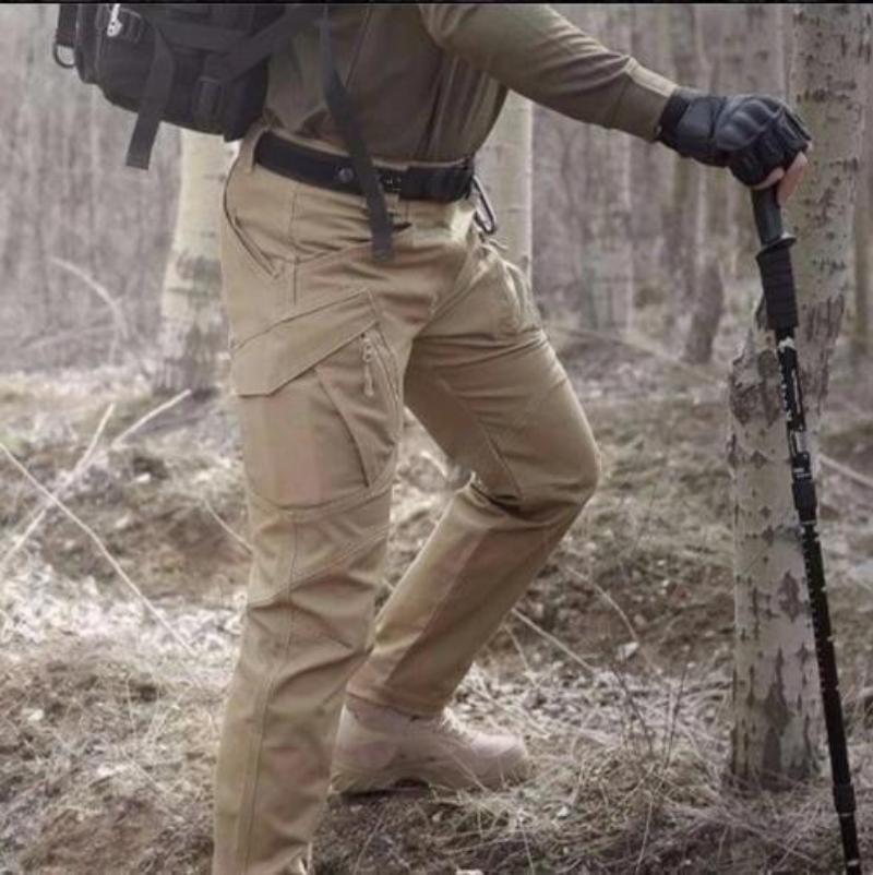 Street-Wave Mens Tactical Cargo Pants Rugged Durable Material With Ample Pockets For Hiking Camping Adventure