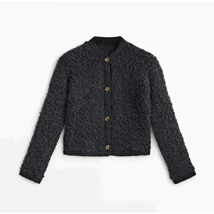 Street-Wave Fuzzy Cardigan With All-Season Soft Textured Knit And Cozy Fit For Women Everyday Comfort