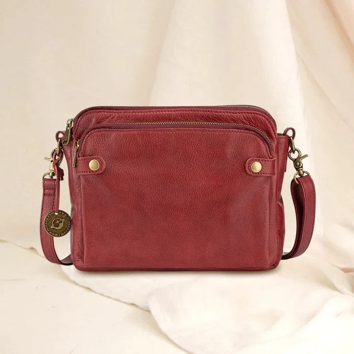 Street-Wave Three Section Leather Shoulder Bag and Clutch - Sophisticated Organization For The Modern Individual