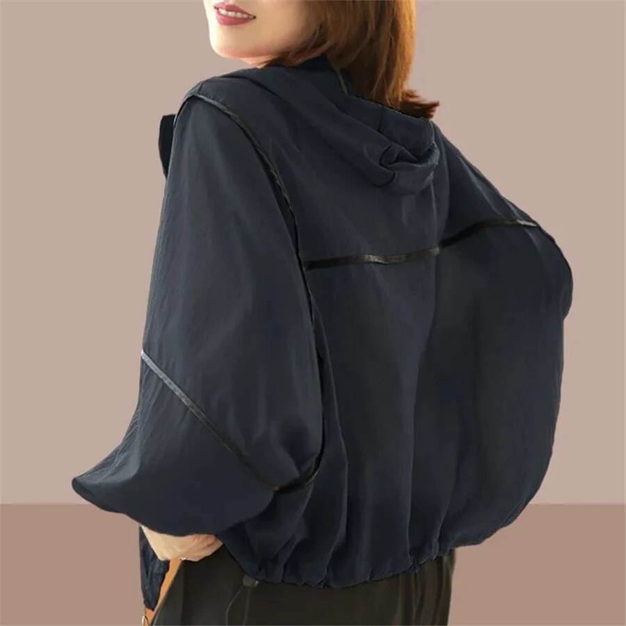 Street Wave Ventilated Hooded Jacket For Urban Style Enthusiasts Breathable Lightweight Windbreaker